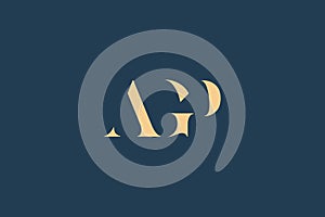 AGP abstract letter logo design