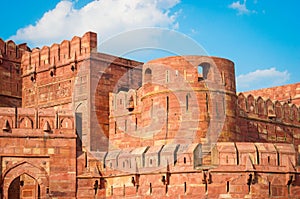 Agra Fort in Uttar Pradesh, India.