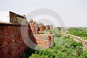 Agra Fort wall, India photo