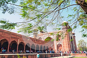 Agra Fort: a historical fort in the city of Agra in India.