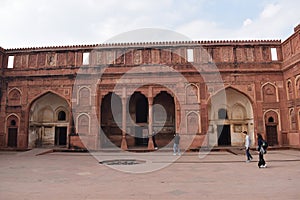 Jahangir Mahal made of red sandstone at Agra Fort, Palace for woman belonging to the royal household