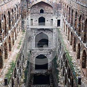 Agrasen Ki Baoli (Step Well) situated in the middle of Connaught placed New Delhi India