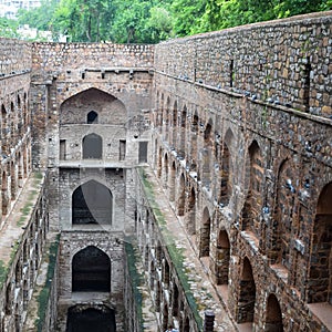 Agrasen Ki Baoli (Step Well) situated in the middle of Connaught placed New Delhi India