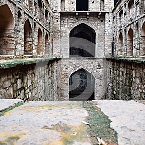 Agrasen Ki Baoli (Step Well) situated in the middle of Connaught placed New Delhi India