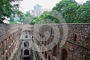 Agrasen Ki Baoli - Step Well situated in the middle of Connaught placed New Delhi India