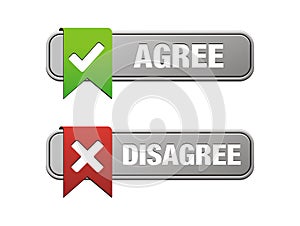 Agree disagree buttons photo