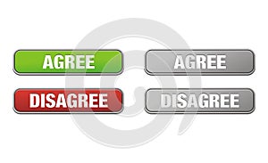 Agree and disagree buttons photo