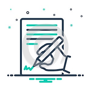 Mix icon for Agree, terms and conditions