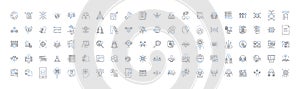 Agreement accord line icons collection. Mutual, Pact, Conformity, Understanding, Meeting, Harmony, Accordance vector and