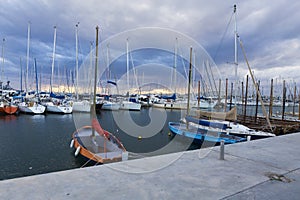 Agreement boats anchored in Piraeus dock