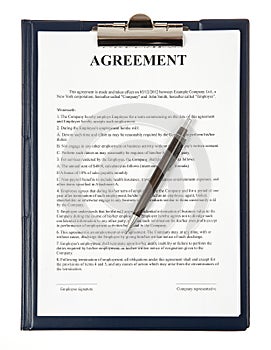 Agreement in a clipboard isolated