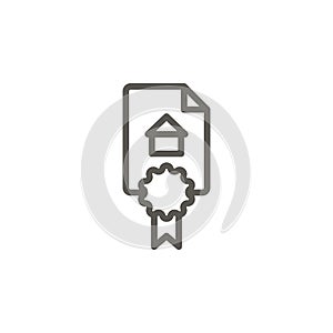 Agreement, contract vector icon. Simple element illustration from UI concept. Agreement, contract vector icon. Real estate concept