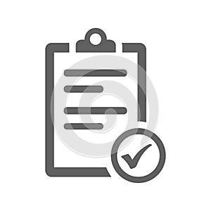 Agreement or directory submission gray icon