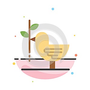 Agreement, Dove, Friendship, Harmony, Pacifism Abstract Flat Color Icon Template