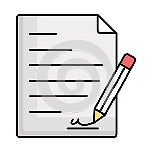 Agreement fill inside vector icon which can easily modify or edit