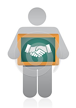 agreement handshake sign concept