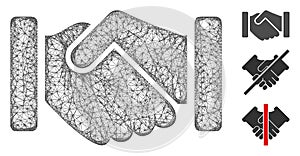 Agreement Handshake Web Vector Mesh Illustration