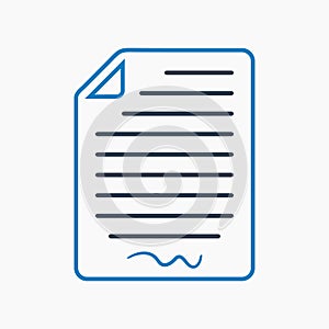 Agreement icon. Flat style vector.