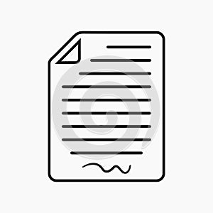 Agreement icon. Flat style vector .