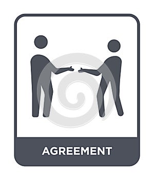 agreement icon in trendy design style. agreement icon isolated on white background. agreement vector icon simple and modern flat