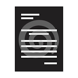 Agreement icon vector for business file data and document report