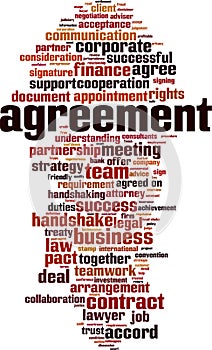 Agreement word cloud