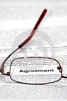 Agreement word focused thought glasses