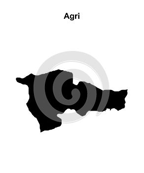 Agri outline map