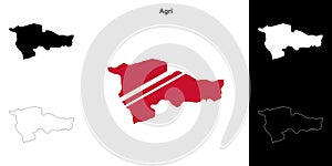 Agri outline map