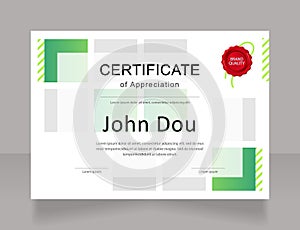 Agribusiness employee appreciation certificate design template