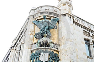 Agricolture sculpture on the Palazzo civico corner, Cagliari, Sa