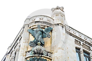 Agricolture sculpture on the Palazzo civico corner, Cagliari, Sa