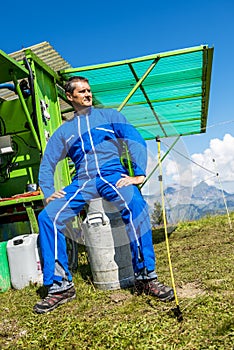 Agriculteur et son ÃÂ©quipement de travail