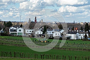 Agricultural activities on the outskirts of the city of Maastricht, South Limburg, the Netherlands