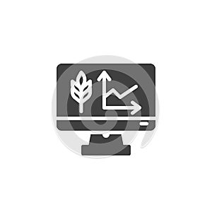 Agricultural business graph vector icon
