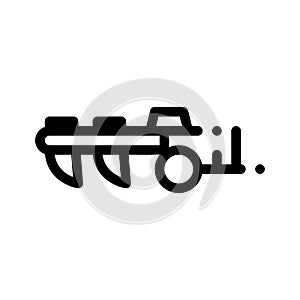 Agricultural Cultivator Vector Thin Line Icon