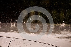 Agricultural disaster, field of flooded crops