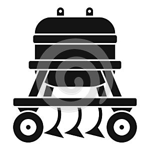 Agricultural equipment icon, simple style