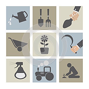 Agricultural Equipment Icons