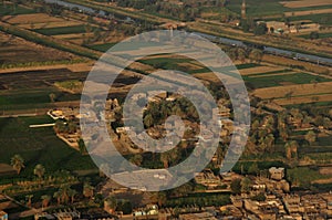 Agricultural fields in Egypt, lush, fertile