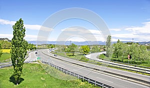 Agricultural fields, Road  in Tona, Osona, Barcelona