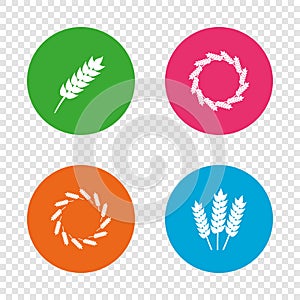 Agricultural icons. Gluten free symbols.