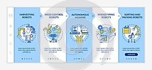 Agricultural innovations blue and white onboarding template