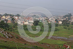 Agricultural land with terracing