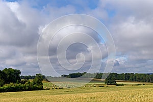 Agricultural lands in the Grand Morin valley