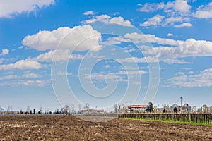 Agricultural Landscape with farm photo