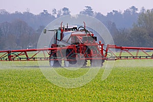 Agricultural Machine spraying crops