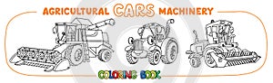 Agricultural machinery coloring book set