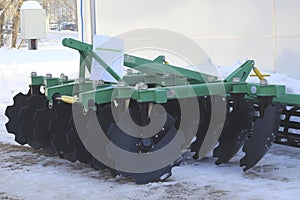 Agricultural machinery, cultivator at the exhibition