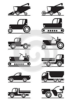 Agricultural machinery icons